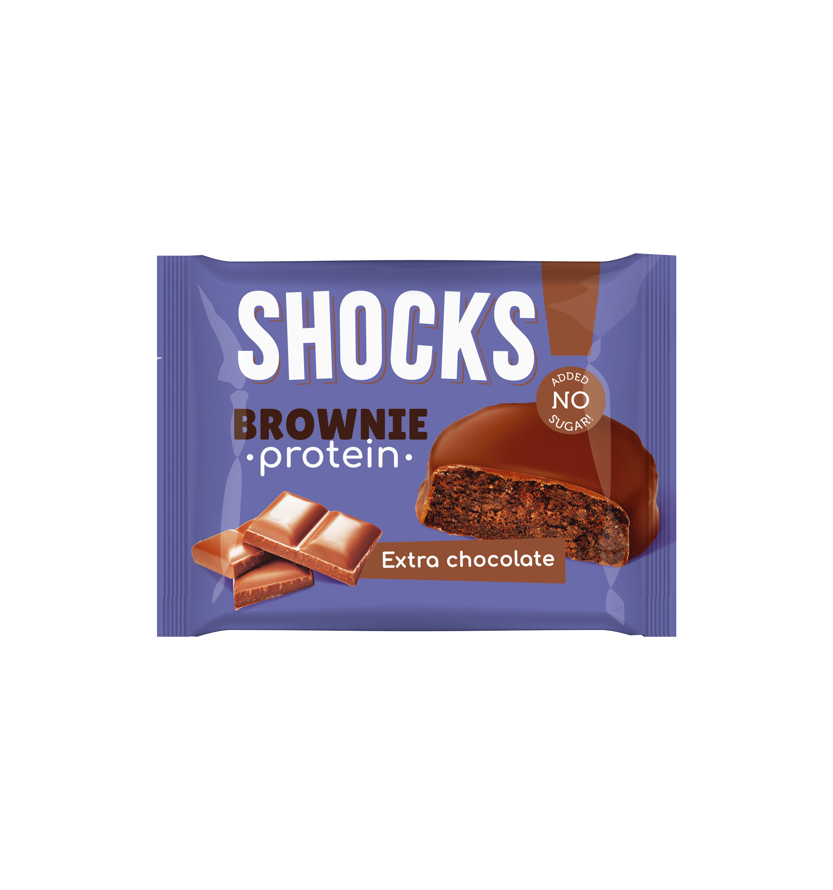 Бисквит протеиновый FitnesShock экстра шоколад SHOCKS, 9 шт по 50 г