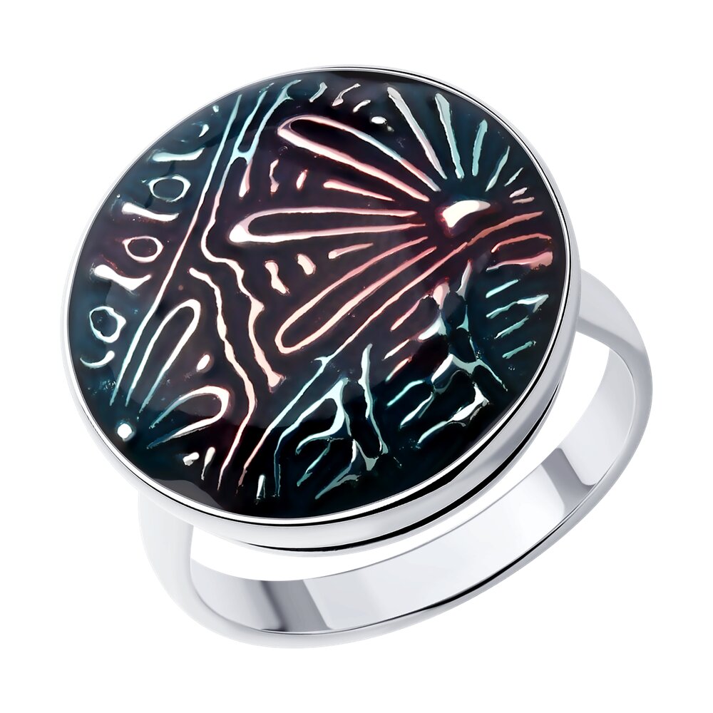 

Кольцо из серебра р. 18 Diamant 95-110-01708-1, эмаль, 95-110-01708-1