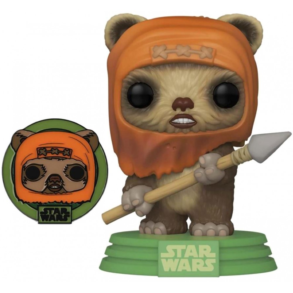 фото Фигурка funko pop! bobble star wars atg wicket with pin (exc) 55689