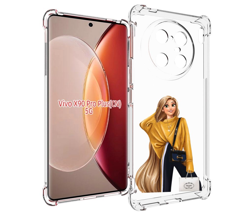 

Чехол MyPads модная-рапунсель женский для Vivo X90 Pro Plus, Прозрачный, Tocco