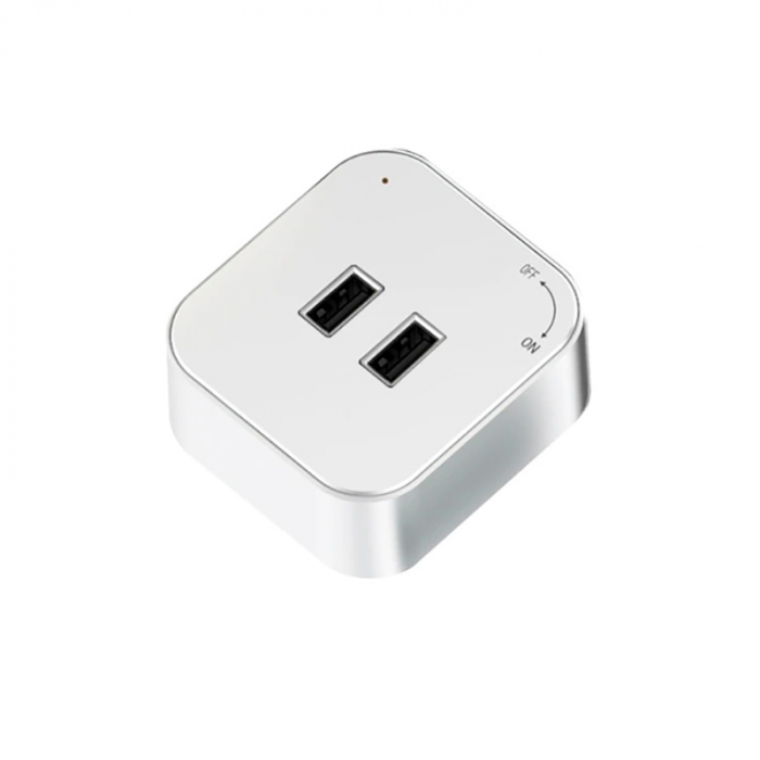 

Herepow Трековая розетка-адаптер YouSmart Herepow 2 USB Silver, Серебристый, Трековая розетка-адаптер YouSmart Herepow 2 USB Silver