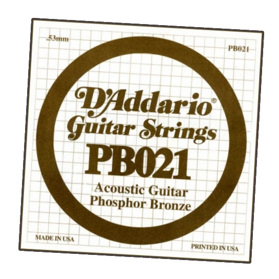 

Струна для акустической гитары DAddario PB021 Phosphor Bronze, PB021 Phosphor Bronze