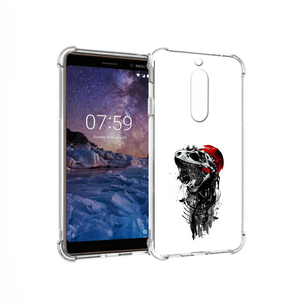 

Чехол MyPads Tocco для Nokia 7 вымерший динозавр (PT95887.123.284), Прозрачный, Tocco