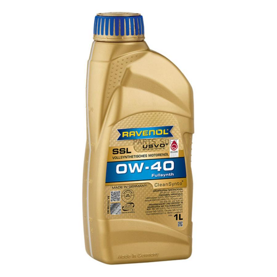 

Моторное масло Ravenol синтетическое 0w40 Ssl 1л