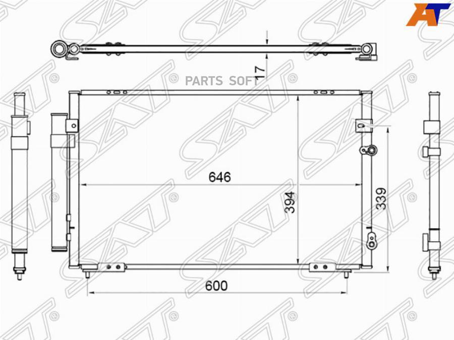 

Радиатор кондиционера Lexus GS300 97-04 / GS400 97-99 / GS430 00-04 / Toyota Aristo 97-04