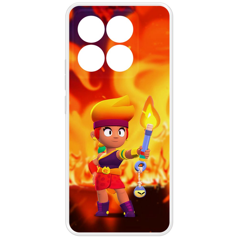 

Чехол-накладка Krutoff Clear Case Brawl Stars-Амбер для Xiaomi 14T, Прозрачный