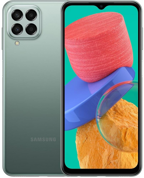 

Смартфон Samsung SM-M336B Galaxy M33 128Gb 8Gb зеленый моноблок 3G 4G 6.6" 1080x2400 Andro