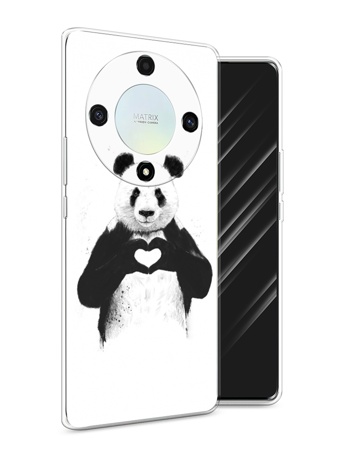 

Чехол Awog на Honor X9A "Панда love", Серебристый, 6120850-10