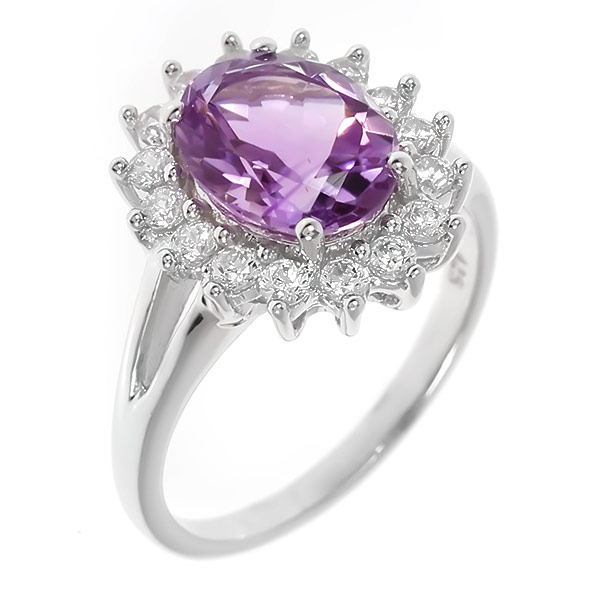 

Кольцо из серебра р. 17 Balex Jewellery 1410931200, аметист\фианит, 1410931200