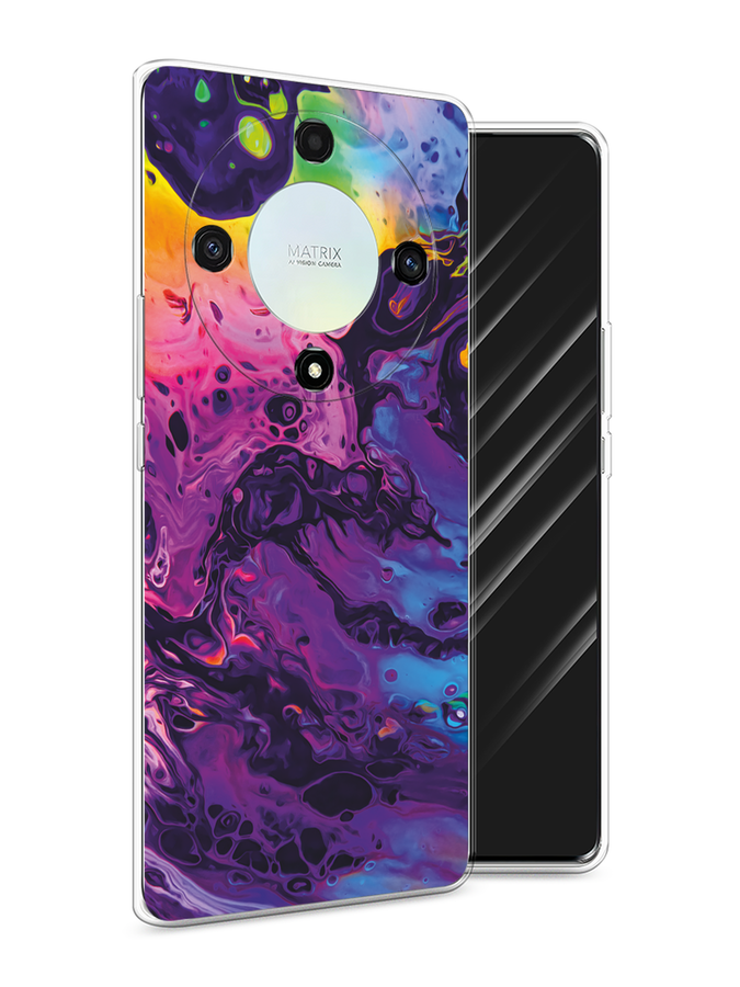 

Чехол Awog на Honor X9A "ACID fluid", Бордовый, 6120850-1