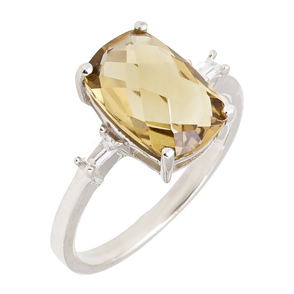 

Кольцо из серебра р.  Balex Jewellery 1410931699, кварц\фианит, 1410931699