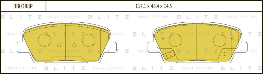 

Тормозные колодки BLITZ задние дисковые bb0388p