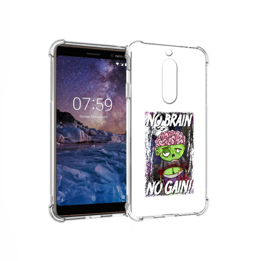 

Чехол MyPads Tocco для Nokia 7 глупый зомби (PT95887.123.289), Прозрачный, Tocco
