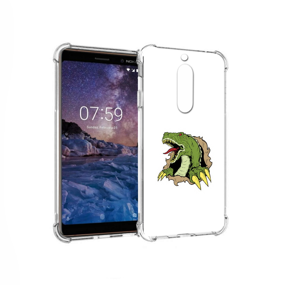 

Чехол MyPads Tocco для Nokia 7 годзила (PT95887.123.290), Прозрачный, Tocco