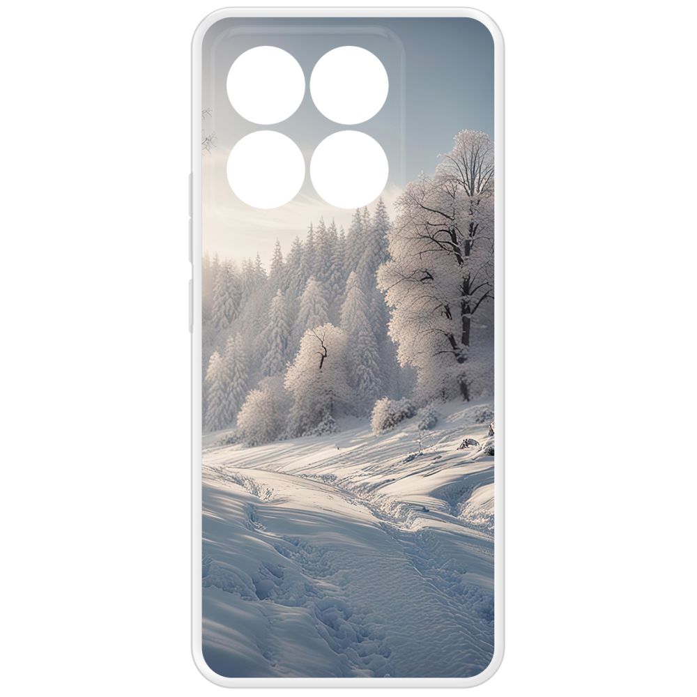 

Чехол-накладка Krutoff Clear Case Снег для Xiaomi 14T, Прозрачный