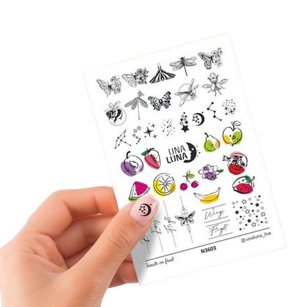 

Слайдер-дизайн Una Luna Insects On Fruit №N3603, Разноцветный