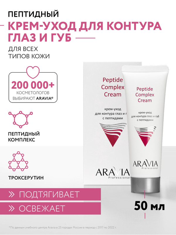 Крем для глаз ARAVIA Professional Peptide Complex Cream с пептидами 50 мл