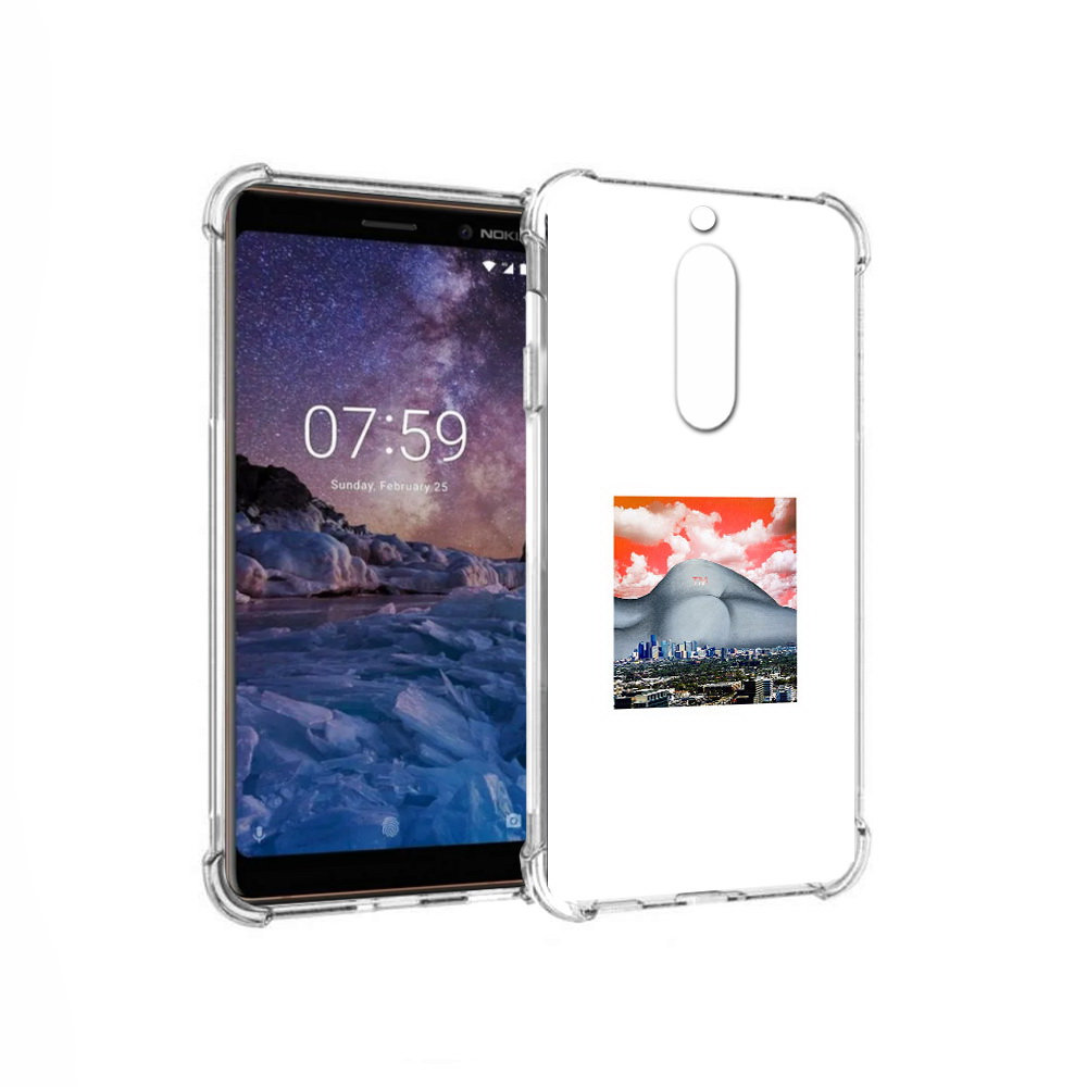 

Чехол MyPads Tocco для Nokia 7 город с девушкой на фоне (PT95887.123.297), Прозрачный, Tocco