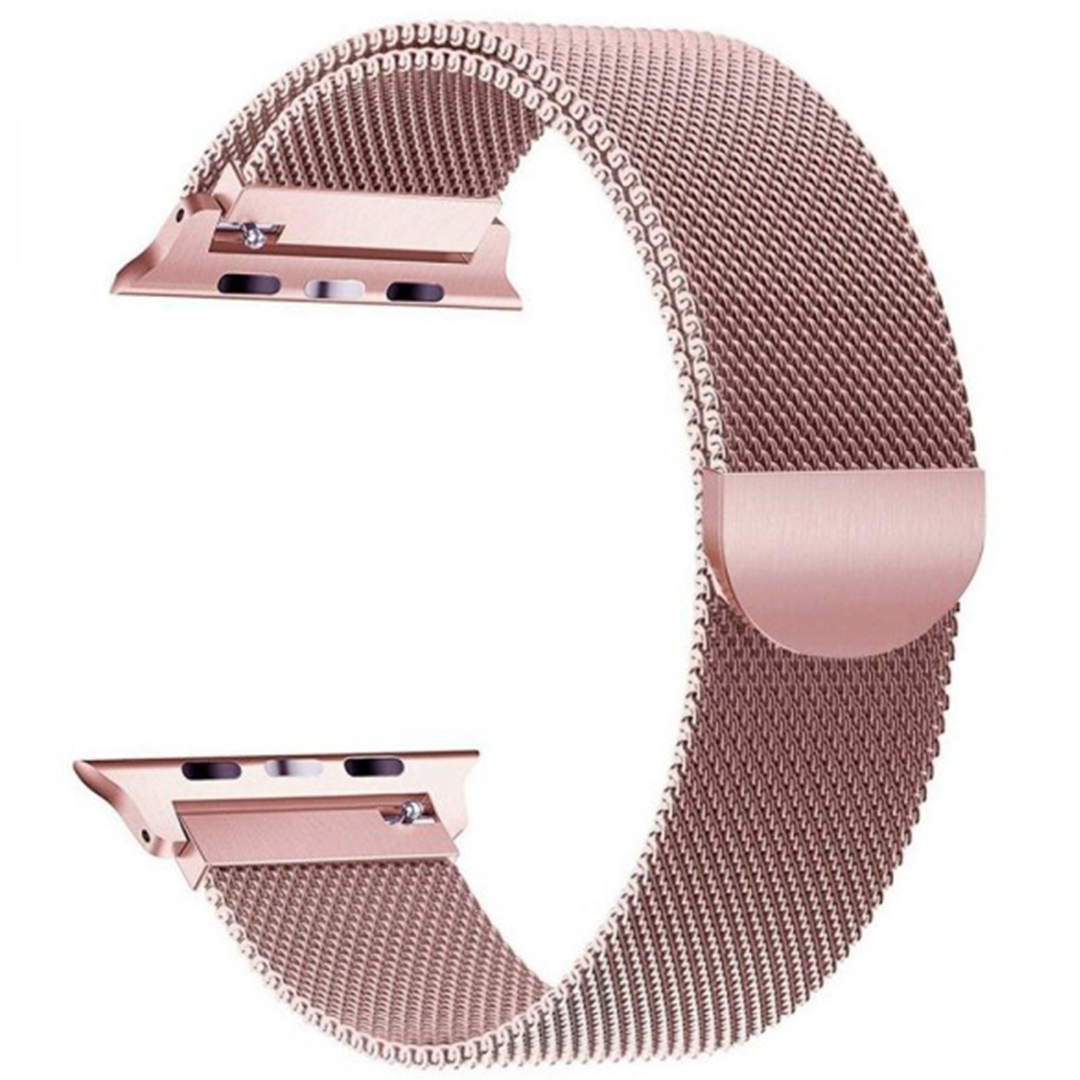 

Ремешок Guardi Milanese Loop для Apple Watch 38/40 мм миланское плетение розовый, Разноцветный