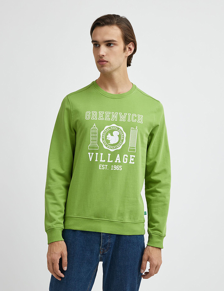 

Свитшот мужской United Colors of Benetton 21A_39DJJ1AJ3 зеленый S, 21A_39DJJ1AJ3