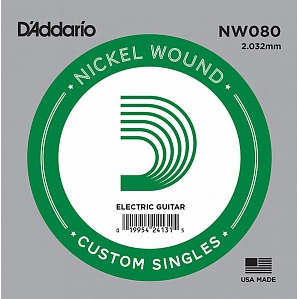 

Струна для электрогитары DAddario NW080 Nickel Wound, NW080 Nickel Wound