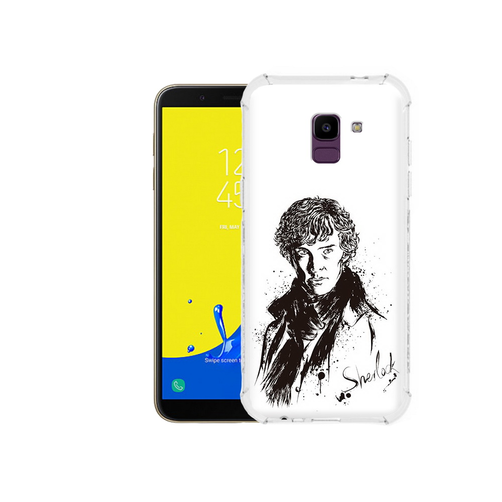 

Чехол MyPads Tocco для Samsung Galaxy J6 (2018) шерлок холмс портрет, Прозрачный, Tocco