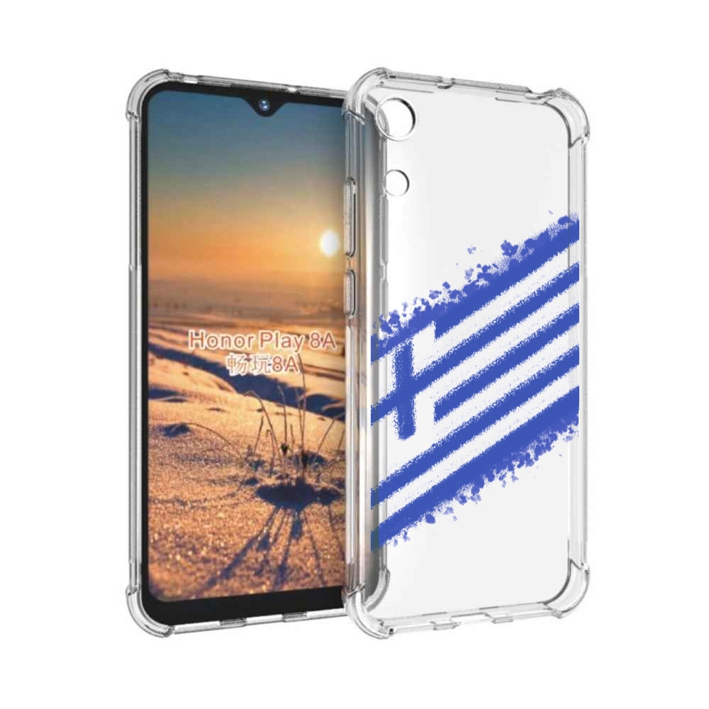 

Чехол бампер MyPads флаг Греции для Honor 8A, Прозрачный, Tocco