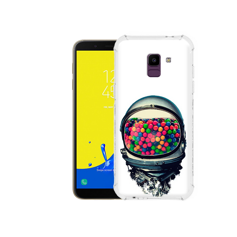 

Чехол MyPads Tocco для Samsung Galaxy J6 (2018) шлем космонавта, Прозрачный, Tocco