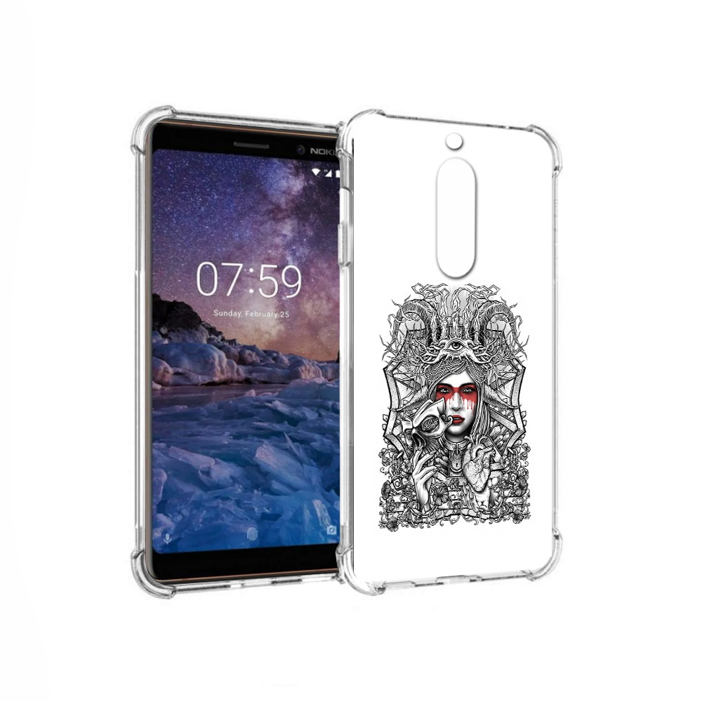 

Чехол MyPads Tocco для Nokia 7 грусная девушка (PT95887.123.302), Прозрачный, Tocco