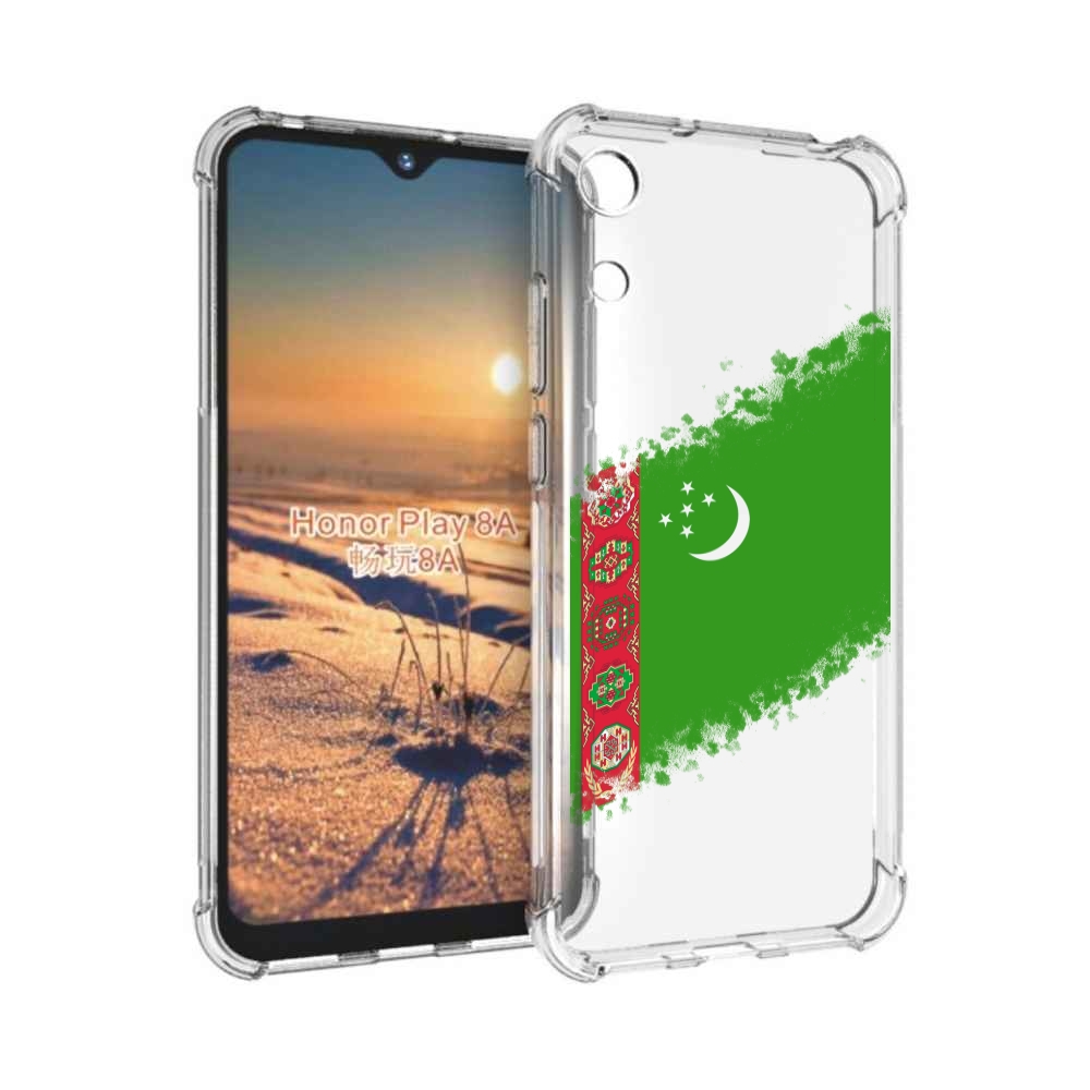 

Чехол бампер MyPads флаг герб Туркменистан-1 для Honor 8A, Прозрачный, Tocco