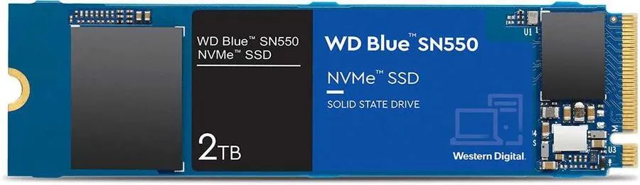 

SSD накопитель WD Blue SN550 M.2 2280 2 ТБ (WDS200T2B0C)