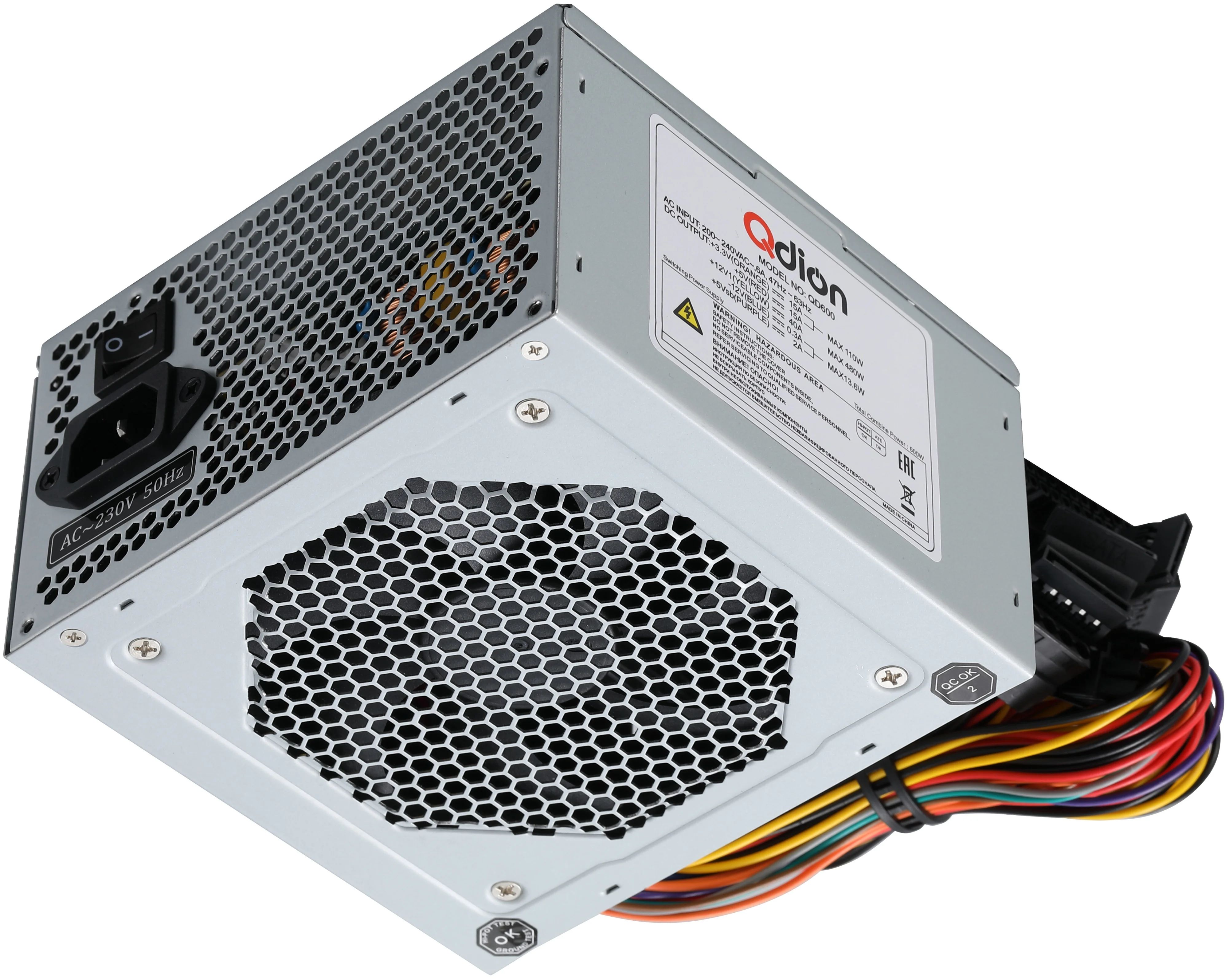 

Блок питания FSP QDION ATX QD600, Серебристый
