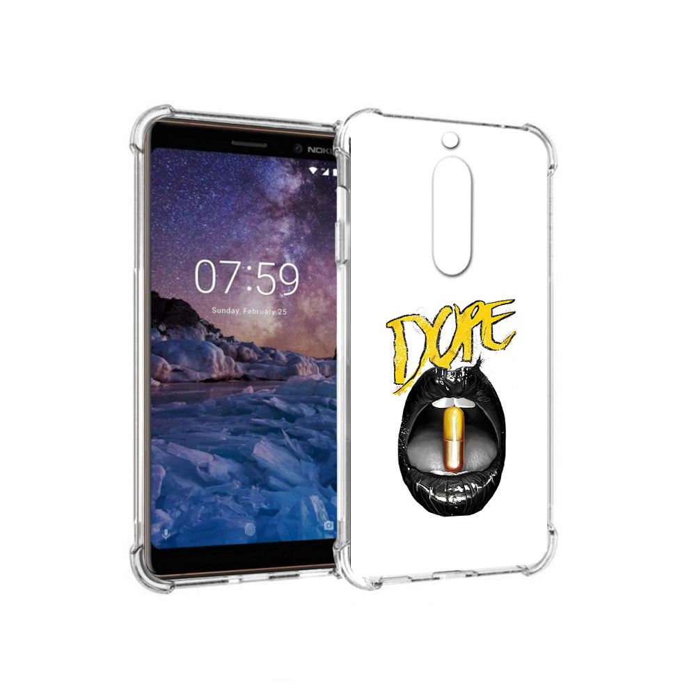 

Чехол MyPads Tocco для Nokia 7 губы (PT95887.123.303), Прозрачный, Tocco
