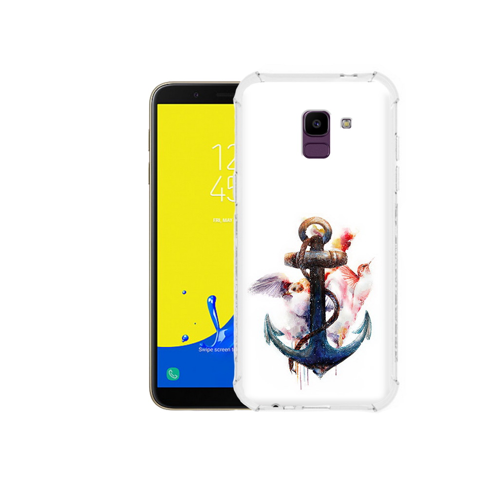 

Чехол MyPads Tocco для Samsung Galaxy J6 (2018) якорь с птицами, Прозрачный, Tocco
