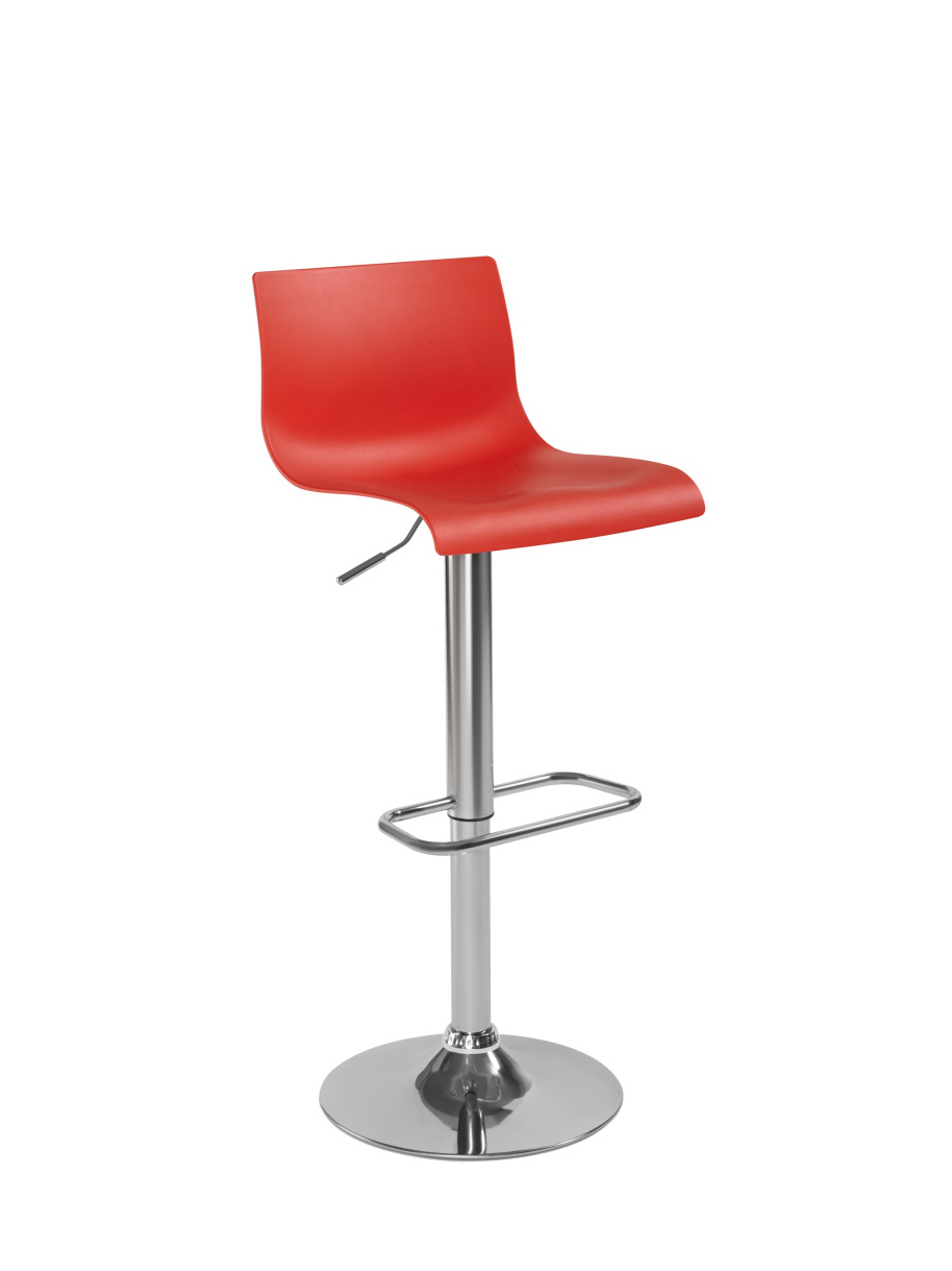 фото Барный стул de pranzo bras хром (cr)/красный (ppl red)