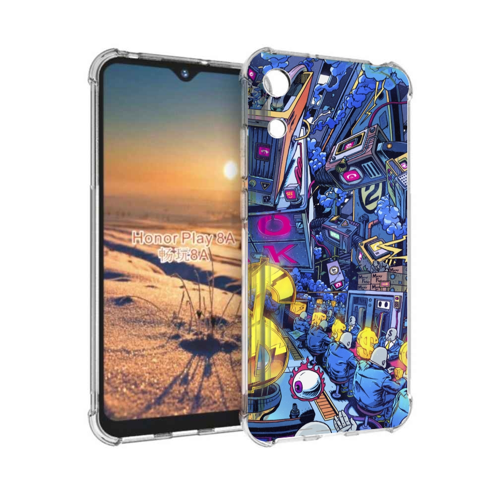 

Чехол бампер MyPads футуристичная картинка для Honor 8A, Прозрачный, Tocco