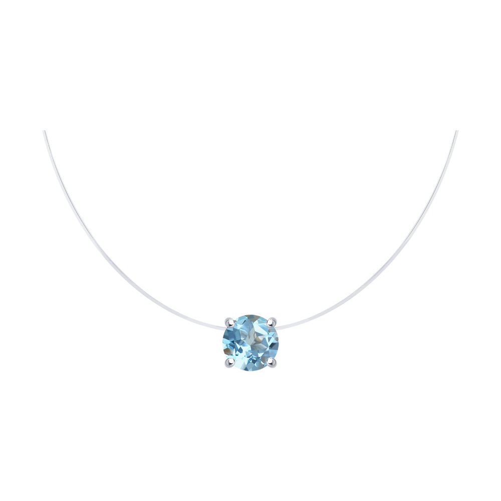 

Колье из серебра 45 см SOKOLOV 92070053, топаз, 92070053