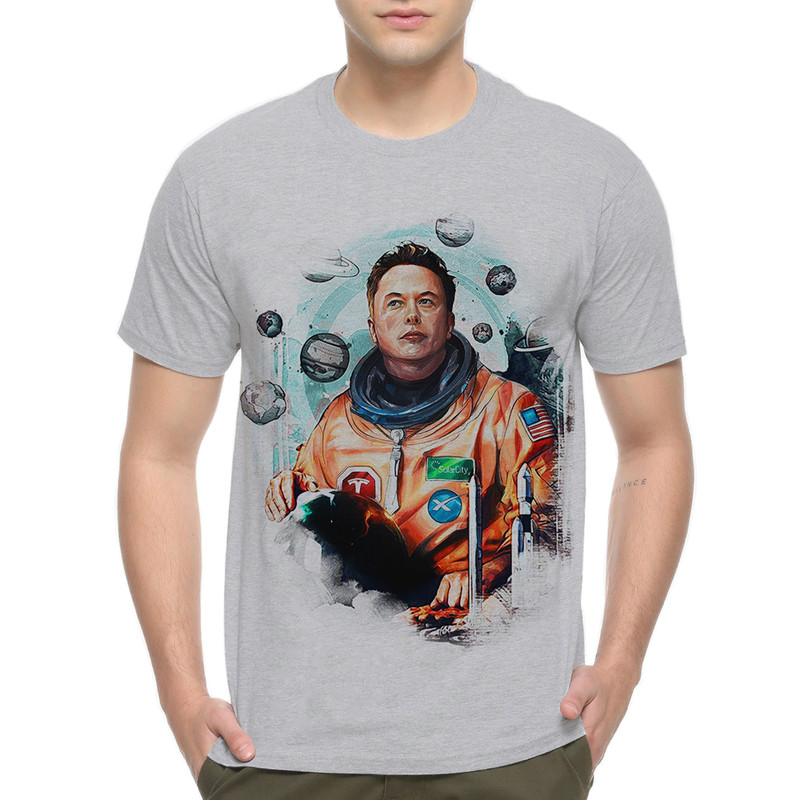 

Футболка мужская Dream Shirts Илон Маск серая XS, Серый, Илон Маск