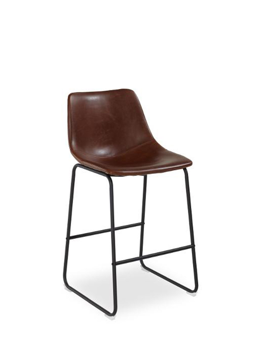 фото Барный стул de pranzo vermut черный (ne)/темно-коричневый (vi coffee)