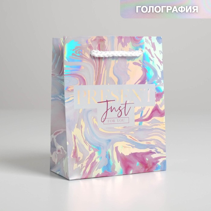 

Пакет подарочный Дарите Счастье Present 12 х 15 х 5,5 см, Разноцветный