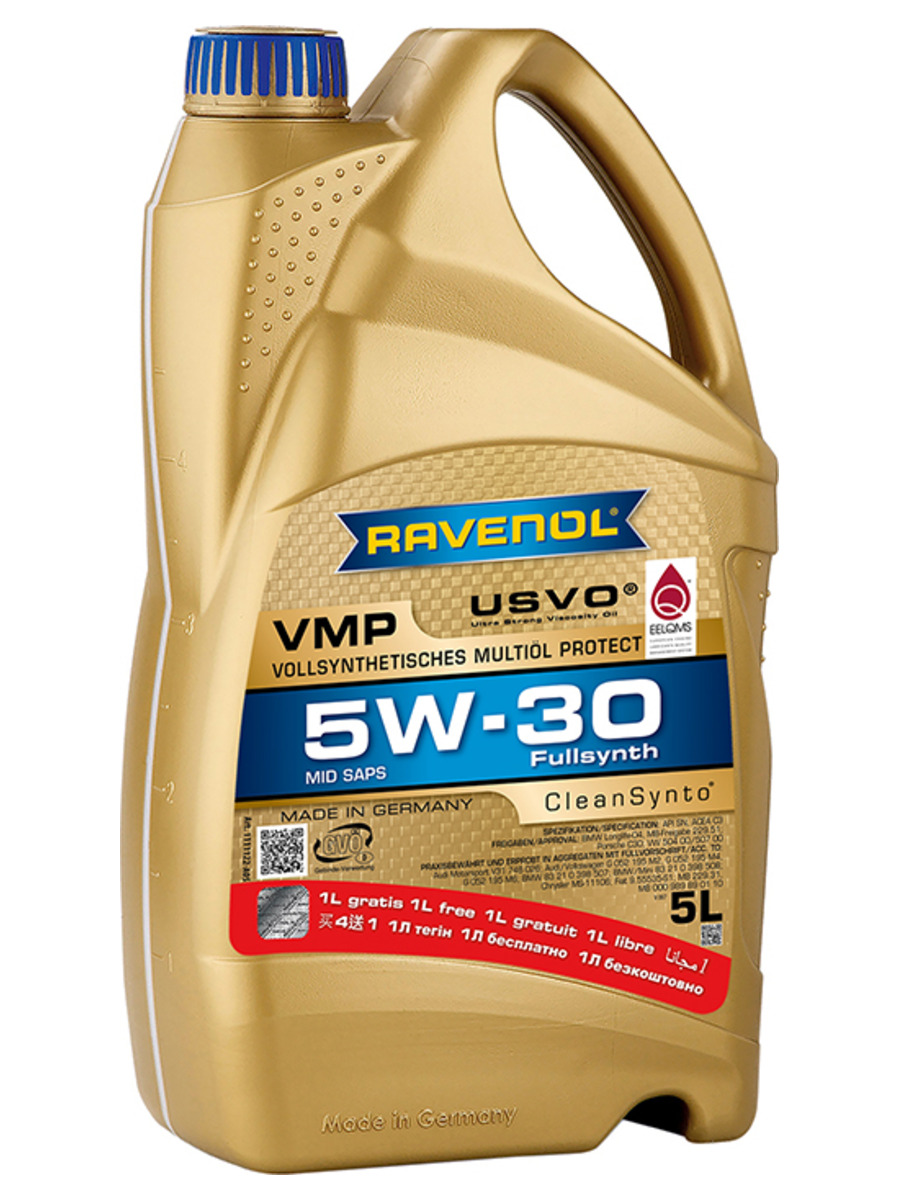 

Моторное масло Ravenol синтетическое Vmp 5w30 5л