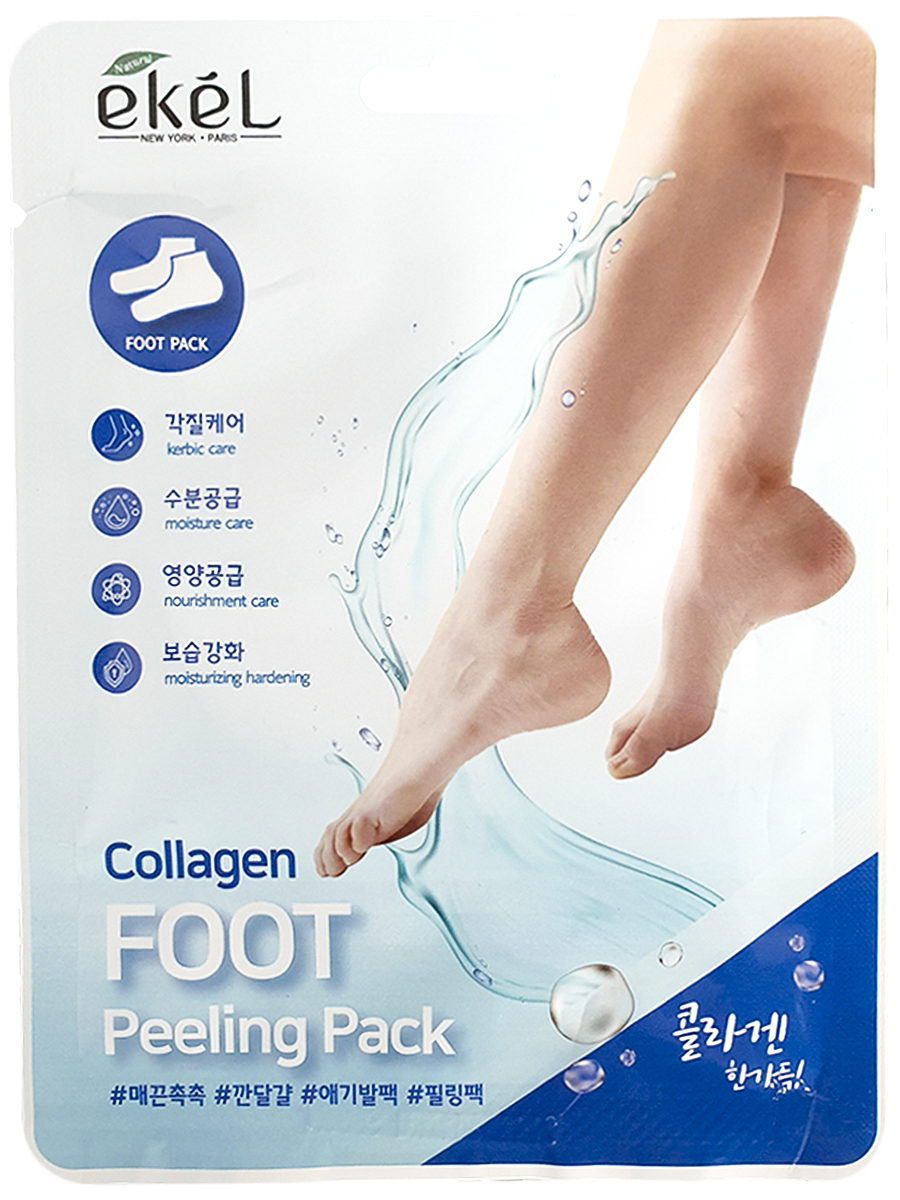 фото Пилинг-носочки с коллагеном ekel collagen foot peeling pack 40 гр