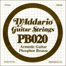 

Струна одиночная для акустической гитары DAddario PB020, PB020