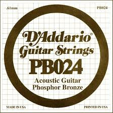 

Струна одиночная для акустической гитары DAddario PB024, PB024