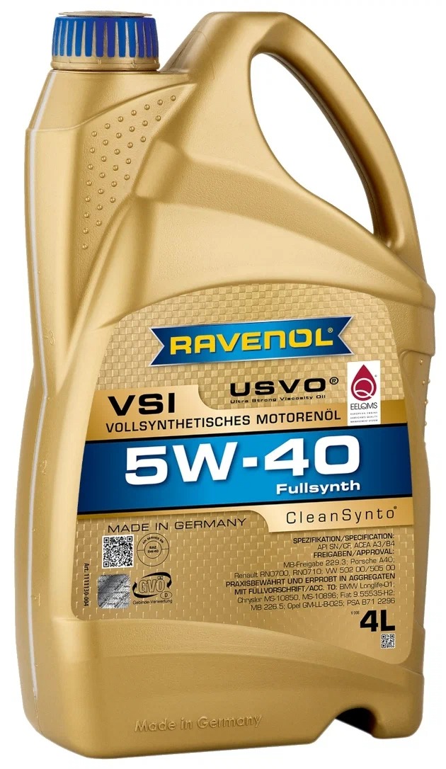 фото Ravenol моторное масло 5w-40 4л vsi (синтетика)