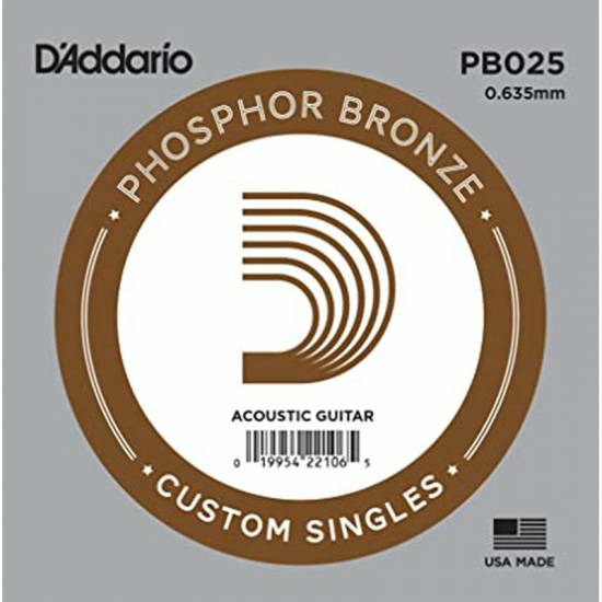 

Струна одиночная для акустической гитары DAddario PB025, PB025