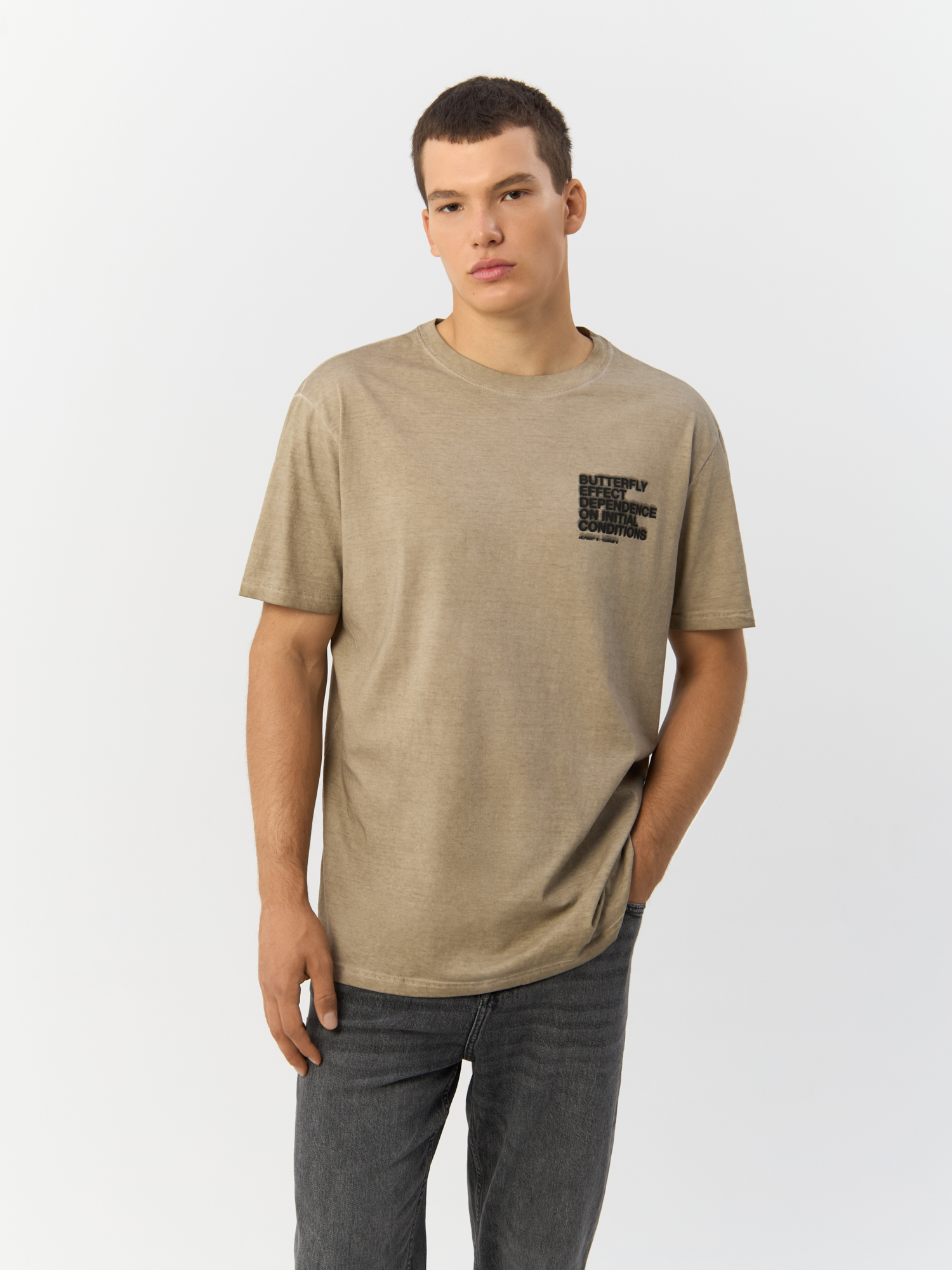 

Футболка мужская QS by s.Oliver 2143219/81D0 бежевая XXL, Бежевый, 2143219