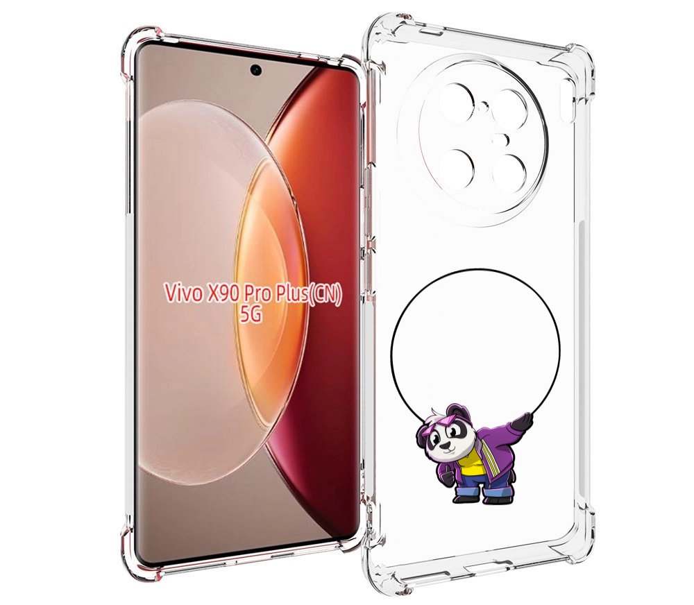 

Чехол MyPads панда-с-обручем для Vivo X90 Pro Plus, Прозрачный, Tocco