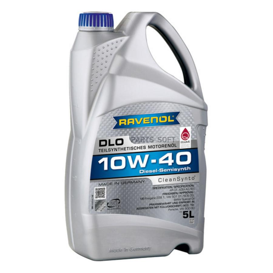 

Моторное масло Ravenol полусинтетическое 10w40 Dlo 5л