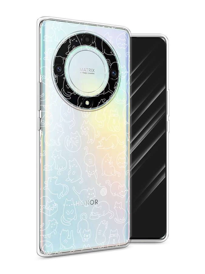 

Чехол Awog на Honor X9A "Шкодливые котики", Прозрачный;бежевый, 6120850-2